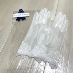 アールイズウェディング/アールイズドレス　クリスタル刺繍ショートグローブ