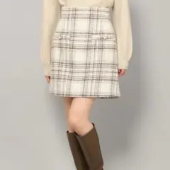 MISCH MASCH（ミッシュマッシュ） チェック スカート ミニ 膝丈