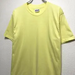 【珍品】80s 消えたプリント デザインTシャツ イエロー シングルステッチ