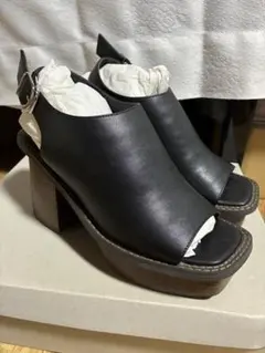 JEANASIS バックストラップヒールサンダル ブラック Mのサムネイル