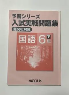 中学受験 四谷大塚 予習シリーズ 入試実戦問題集 【難関校対策】6年国語 (下)