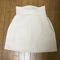 【タグ付き】ハイウエストミニスカート　アイボリー