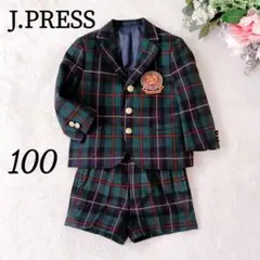 J.PRESS フォーマル スーツ セットアップ 金ボタンチェック 100 入園