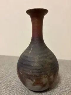 備前焼 花入 焼き締め 徳利型 花瓶