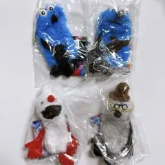 パペットスンスン　指人形　フィンガーマスコット　ガチャ　4点セット