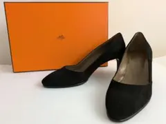 HERMES エルメス・スエードパンプス　black　size　36