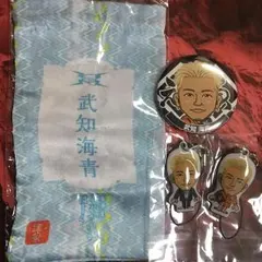 武知海青 巾着 缶バッジ クリーナー セット
