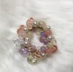 ビーズ ヘアゴム