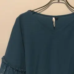 しまむら 半袖ブラウス ブルー