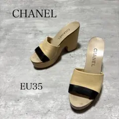 CHANEL ココマーク 本革 プラットフォーム ミュール ヒール サンダルのサムネイル