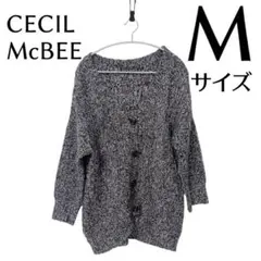 セシルマクビー　ニットカーディガン　グレー　Mサイズ