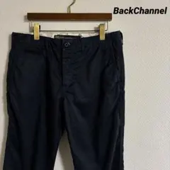 BackChannel バックチャンネル ネイビー チノパン Mサイズ ロゴ刺繍のサムネイル