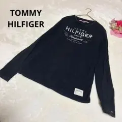 ◆ TOMMY HILFIGER ロングスリーブ Tシャツ 黒 長袖 ブラック