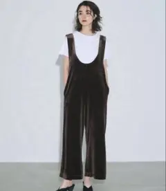 coca ベロアオールインワン ブラウン Mサイズ