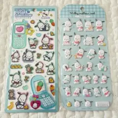 ポチャッコ シール 2点セット　サンリオ　ミルキーメロウ　平成はっぴーフォン