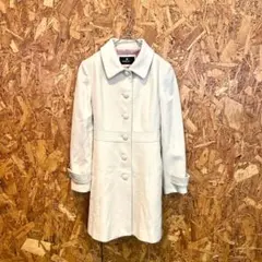 MONTLILAS ウールコート ロングコート ベルト付き ホワイト レディースのサムネイル