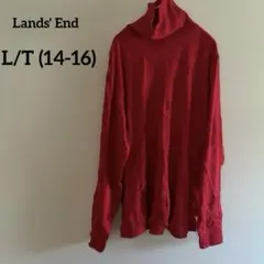 Lands' End レッド 長袖カットソー 【L/T 】赤 タートル