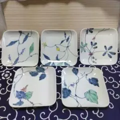 ✜　絶品　たち吉　ブランド 角形ソーサー　五客 新品未使用