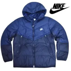 NIKE/ナイキ フード付 ダウンジャケット【ネイビー/Ｌ】新品！