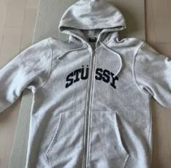 STUSSY ジップアップパーカー グレー XL