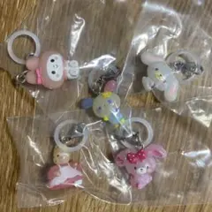 サンリオキャラクターズ　ゆるっとめじるしアクセサリー　5点セット　セミコンプ