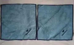 【新品】タオルハンカチ MARIOVALENTINO 水色2枚セット箱ダメージ有