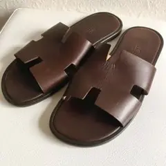 Hermes エルメス イズミール サンダル ブラウン レザー 25.5cm相当のサムネイル