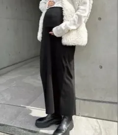 【マタニティ】セルフカットリブタイトスカート andme アンドミー
