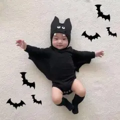 ハロウィン コスプレ コスチューム コウモリ キッズ ベビー 80 ロンパース