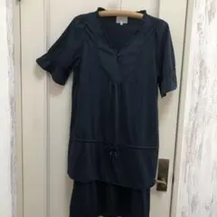 KUMIKYOKU 半袖チュニックワンピース
