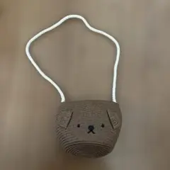 petit main クマ顔ポシェット ブラウン