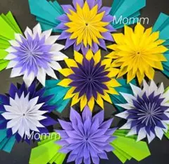 菊壁面飾り　11月壁面飾り　秋壁面飾り　キク折り紙