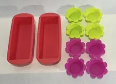 貝印 CAKE・MATE シリコン 20cm パウンド型2個 マフィン型8個