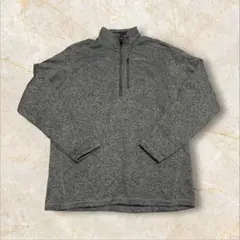 や*ん様 00s Eddie Bauer 肉厚フリースジップ USメンズ グレー