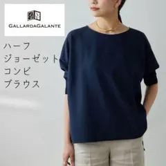 ガリャルダガランテ／美品❤️ハーフジョーゼットコンビブラウス ホワイト GALLARDAGALANTE（ガリャルダガランテ）の「ハーフジョーゼットコンビ