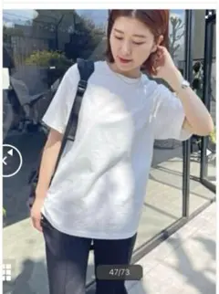 スピックアンドスパン　ファインコットンジャージーTシャツ ホワイト