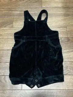 黒のコーデュロイサロペット ハーフパンツ　80cm