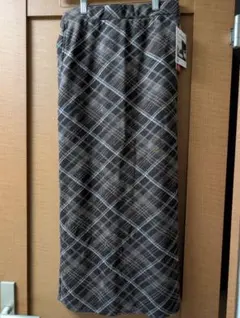 しまむら チェック柄 ロングスカート