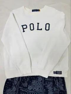 Polo Ralph Lauren メンズクルーネック スウェット ホワイト Lのサムネイル