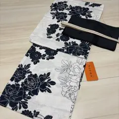 新品☆呉服屋♪大人モダン！和風華づくし 上品な夏着物 浴衣３点セット 新品☆呉服屋♪大人モダン！和風華づくし 上品な夏着物 浴衣3点セット