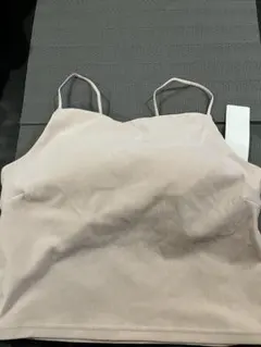 新品タグ付き　GU ブラフィールクロップドベロアキャミソール　ピンク　M