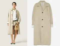 ミュウミュウ miu miu パッチロゴ付 ステンカラー シングルコート 36のサムネイル