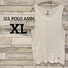 U.S. POLO ASSN. 【XL】 ホワイト タンクトップ トップス