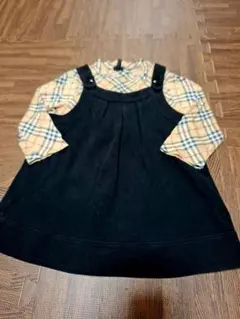 バーバリーBURBERRYノバチェック長袖ワンピース80センチ