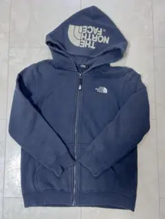 THE NORTH FACE ロゴ刺繍ネイビーパーカー 150