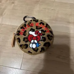 ハローキティ レオパード柄サガラサークルポーチ