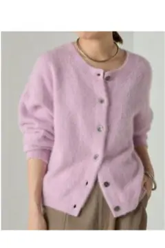 Loungedressピンク カシミア2wayニット