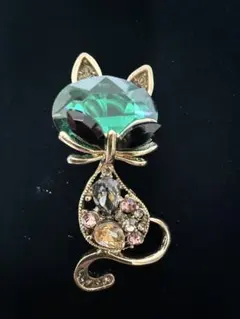 猫の形状 ビンテージ風 ブローチ