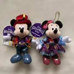 ハロウィン 2024 ミッキー ミニー ぬいぐるみ　ディズニー ミキミニセット