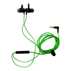 グリーン 有線イヤホン インイヤー型 3.5mmジャック